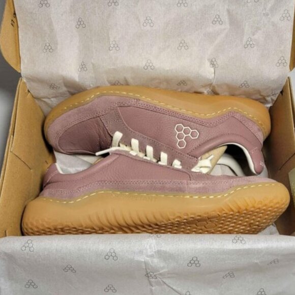 Vivo barefoot Shoes - Vivobarefoot Womens Gobi II Premium Leather Sneaker in Twilight Mauve